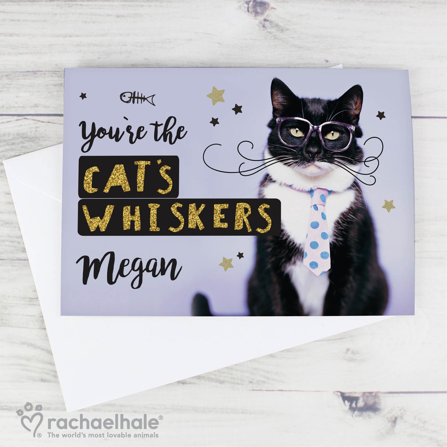 Personalised Rachael Hale Youre the Cats Whiskers Card Add Any Name - Personalise It!