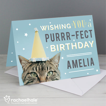 Personalised Rachael Hale Purr-fect Birthday Card Add Any Name - Personalise It!