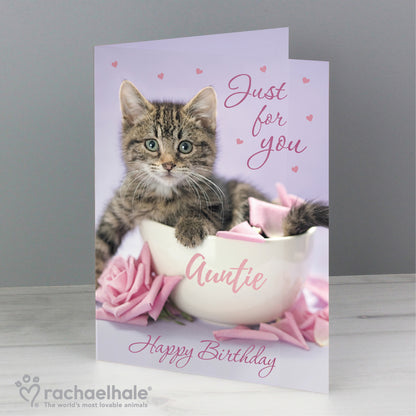 Personalised Rachael Hale 'Just for You' Kitten Card Add Any Name - Personalise It!