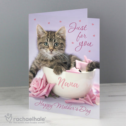 Personalised Rachael Hale 'Just for You' Kitten Card Add Any Name - Personalise It!