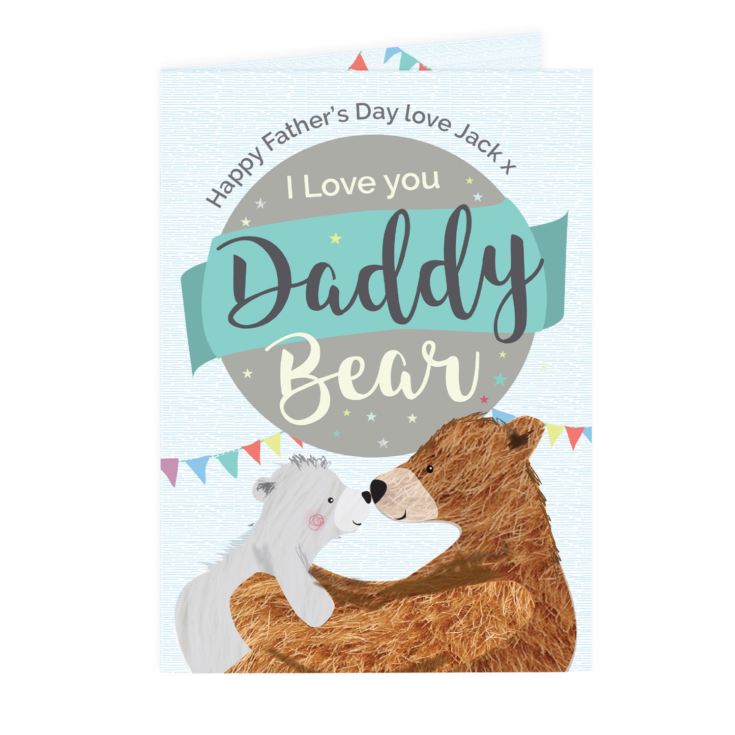 Personalised Daddy Bear Card Add Any Name - Personalise It!