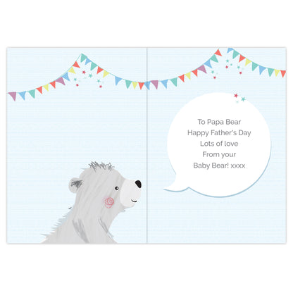 Personalised Daddy Bear Card Add Any Name - Personalise It!