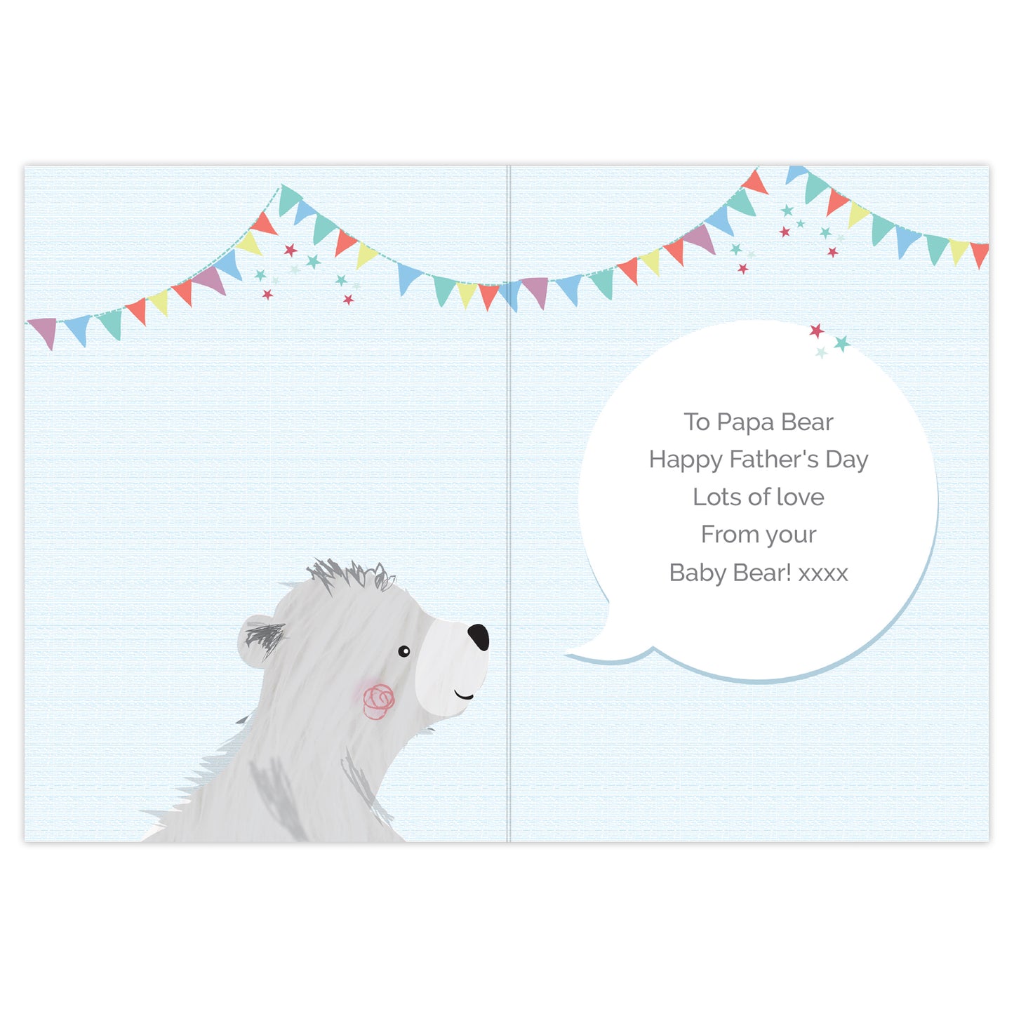 Personalised 1st Father's Day Daddy Bear Card Add Any Name - Personalise It!