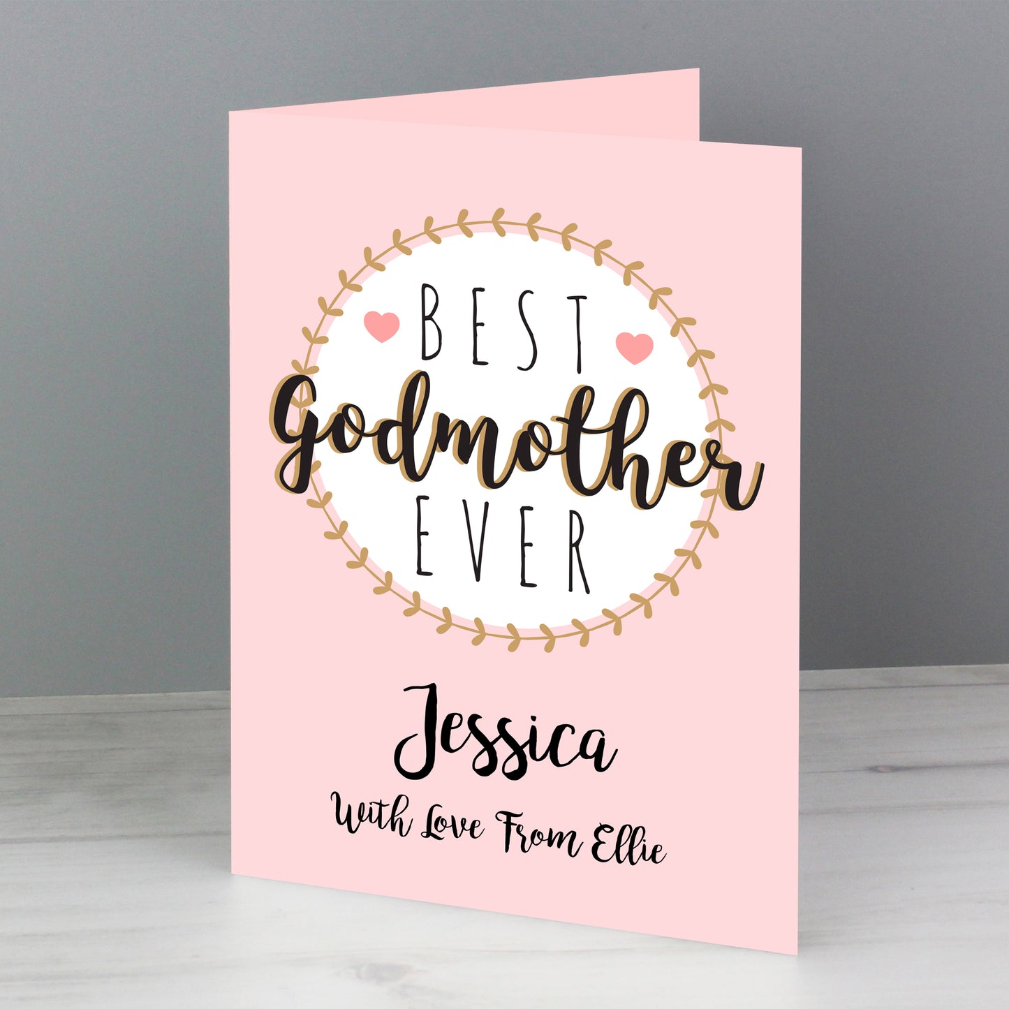 Personalised Best Godmother Card Add Any Name - Personalise It!
