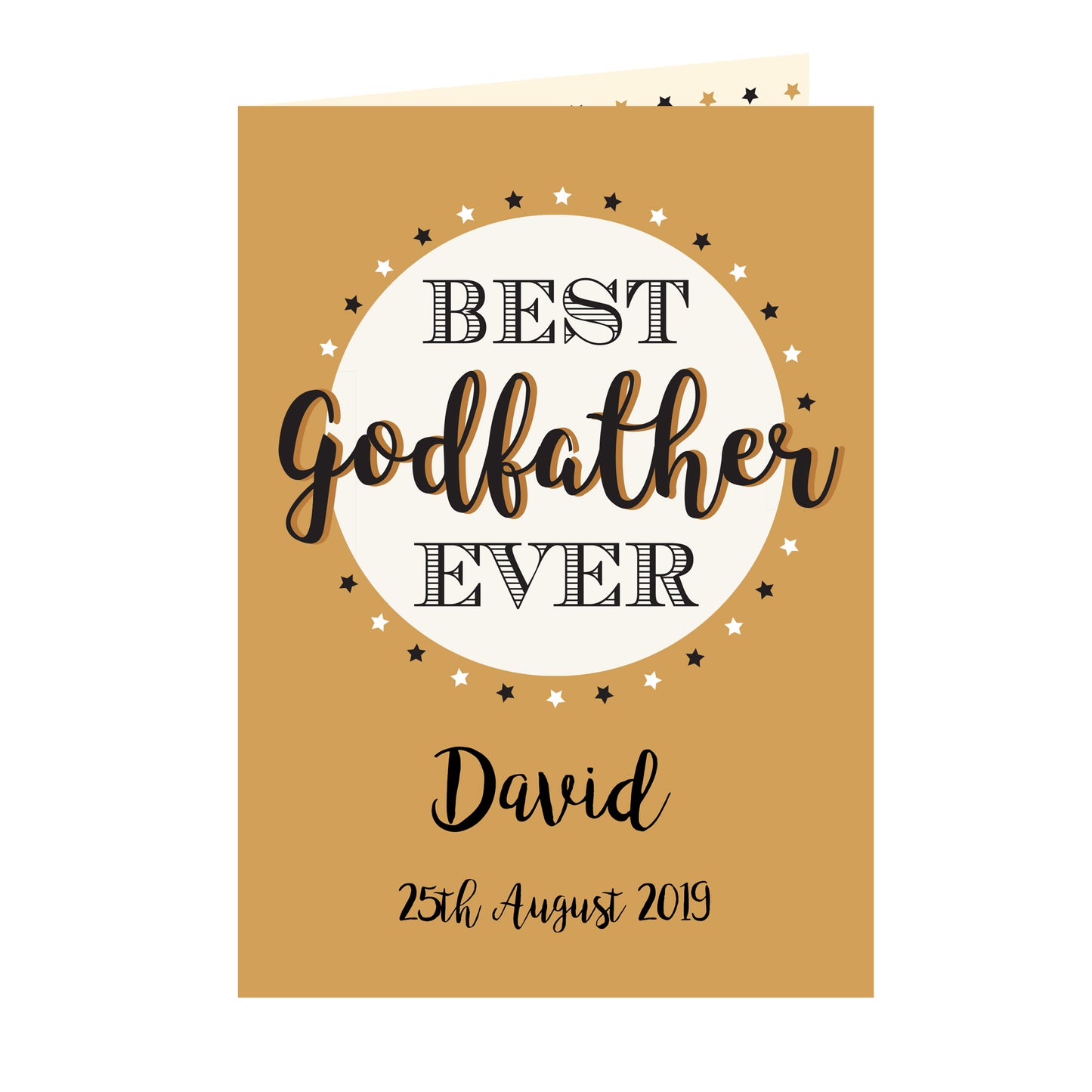 Personalised Best Godfather Card Add Any Name - Personalise It!