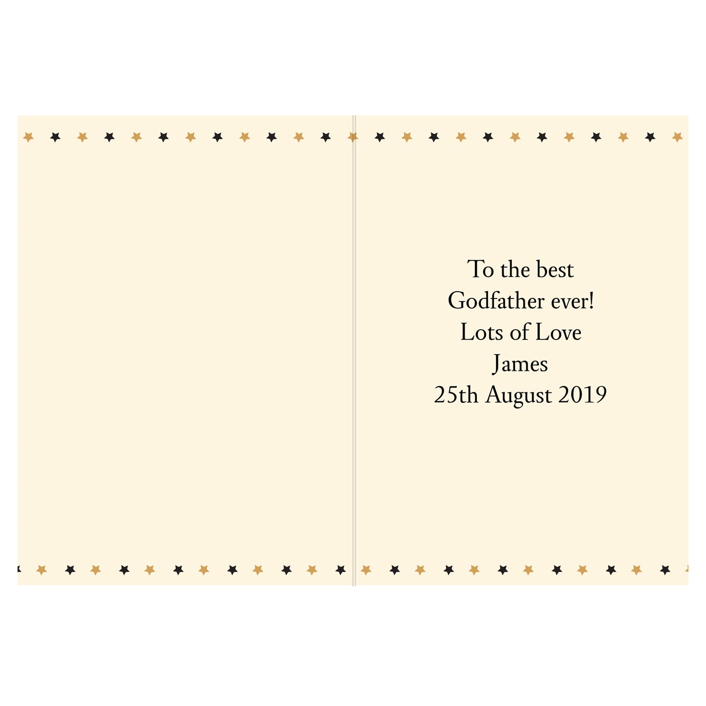 Personalised Best Godfather Card Add Any Name - Personalise It!
