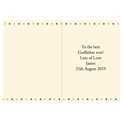 Personalised Best Godfather Card Add Any Name - Personalise It!