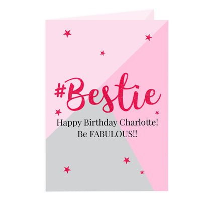 Personalised #Bestie Card Add Any Name - Personalise It!