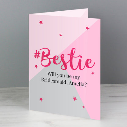 Personalised #Bestie Card Add Any Name - Personalise It!