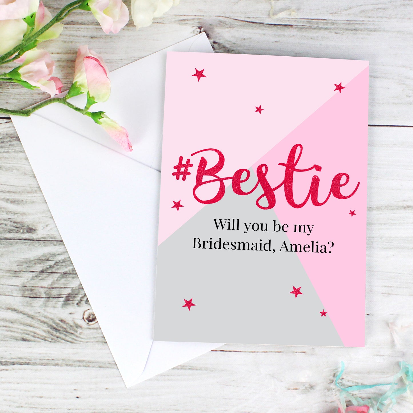 Personalised #Bestie Card Add Any Name - Personalise It!