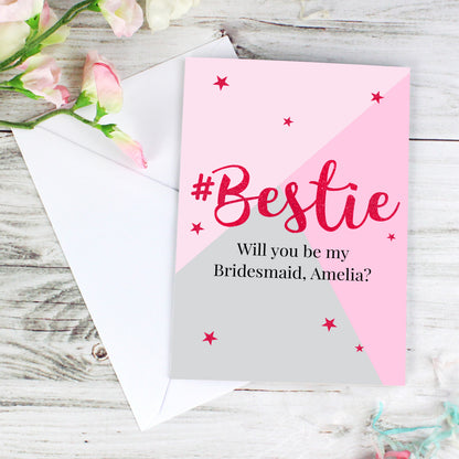 Personalised #Bestie Card Add Any Name - Personalise It!