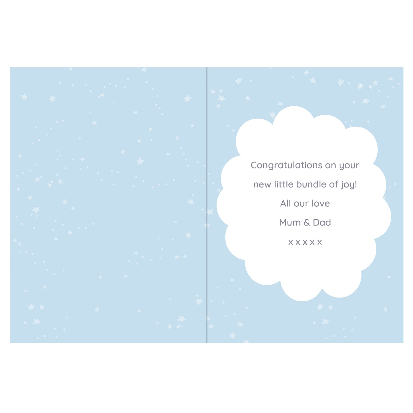 Personalised '10 Little Fingers' Blue Baby Card Add Any Name - Personalise It!