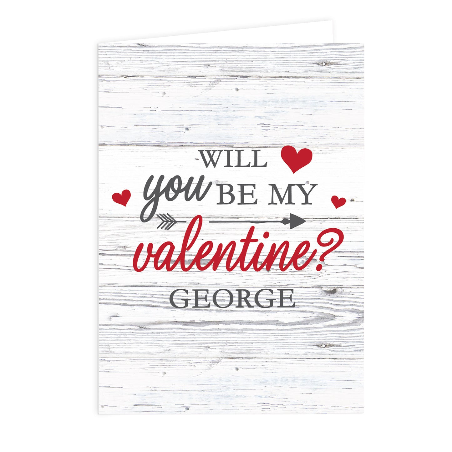 Personalised Be My Valentine Card Add Any Name - Personalise It!