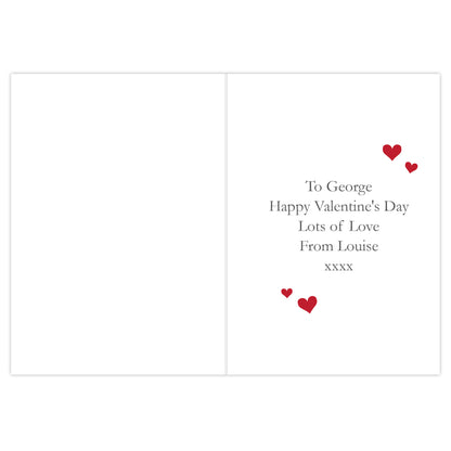 Personalised Be My Valentine Card Add Any Name - Personalise It!