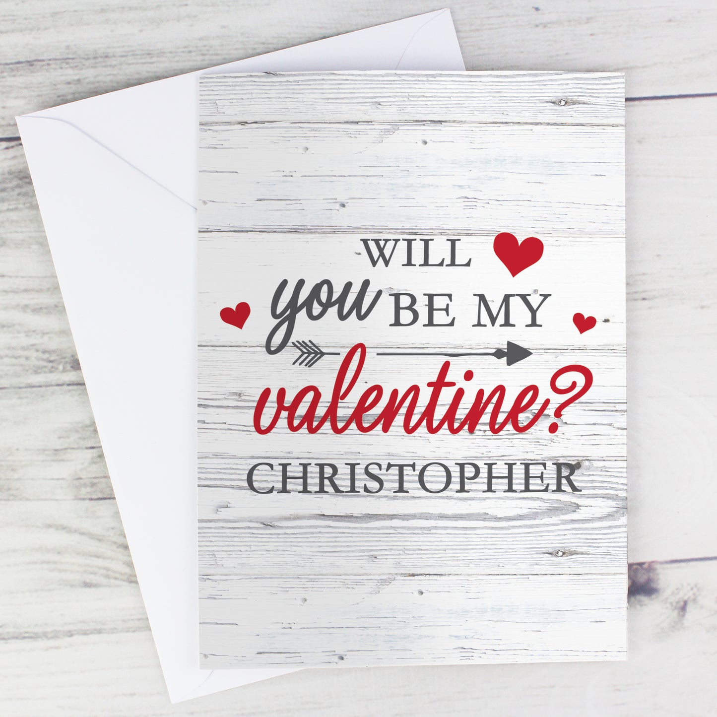 Personalised Be My Valentine Card Add Any Name - Personalise It!