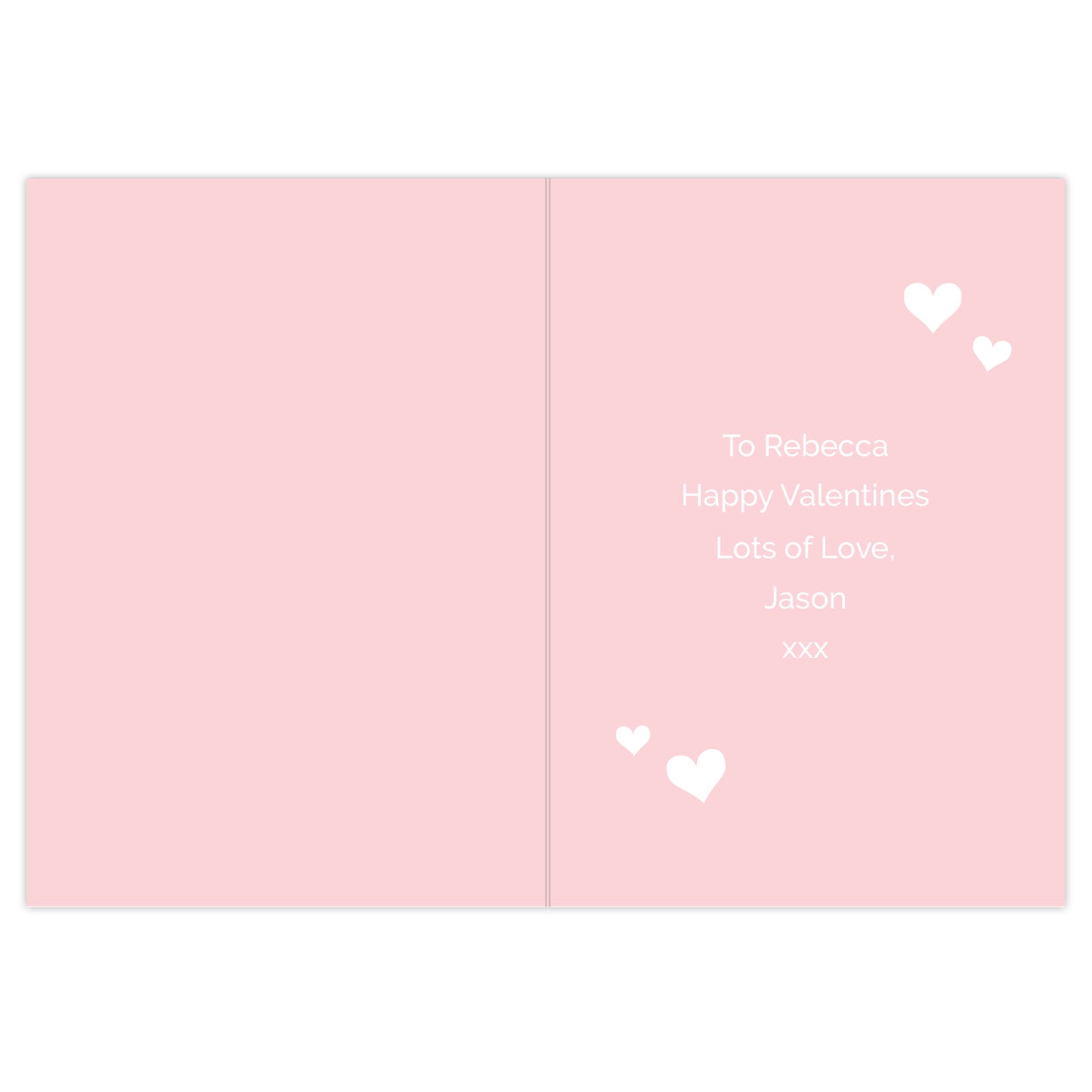 Personalised Valentine's Day Confetti Hearts Card Add Any Name - Personalise It!