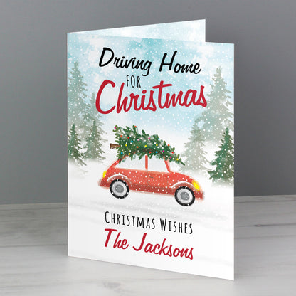 Personalised 'Driving Home For Christmas'' Card Add Any Name - Personalise It!