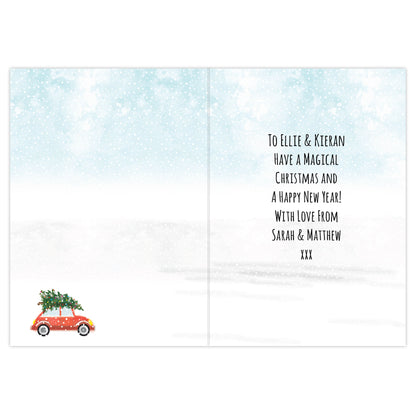 Personalised 'Driving Home For Christmas'' Card Add Any Name - Personalise It!