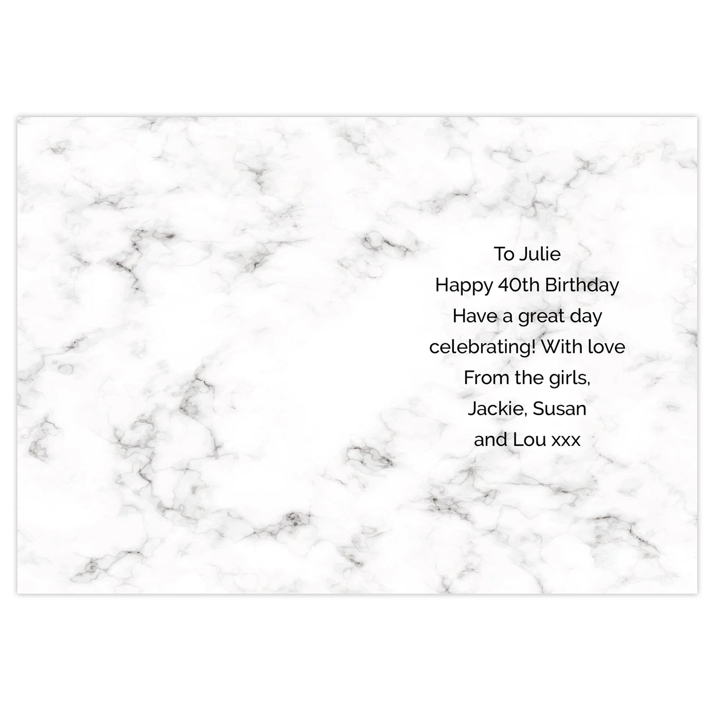 Personalised Marble and Rose Gold Birthday Card Add Any Age & Name - Personalise It!