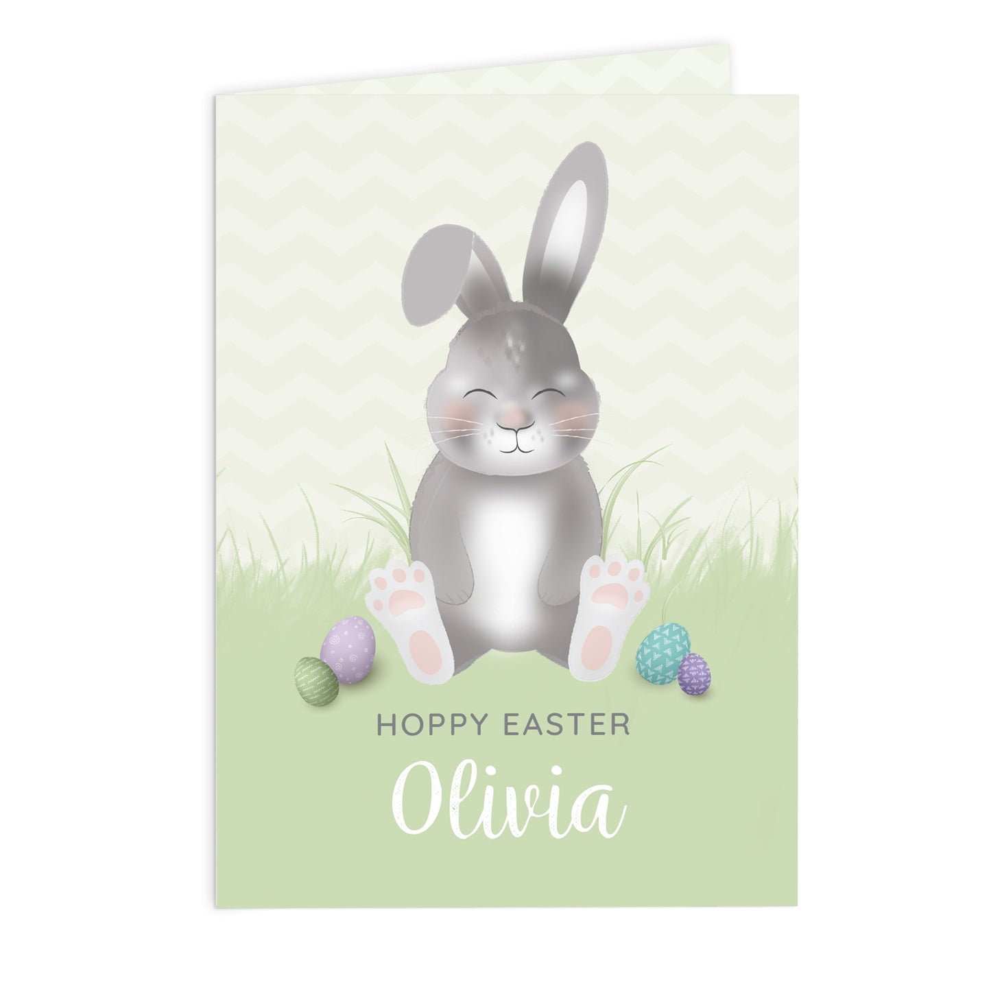 Personalised Easter Bunny Card Add Any Name - Personalise It!