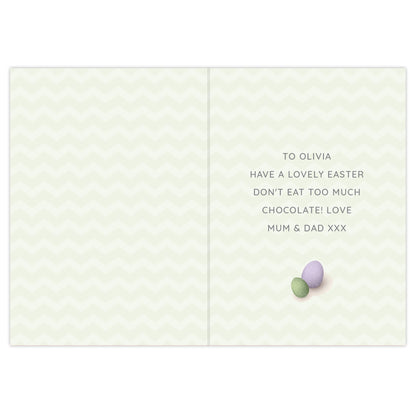 Personalised Easter Bunny Card Add Any Name - Personalise It!