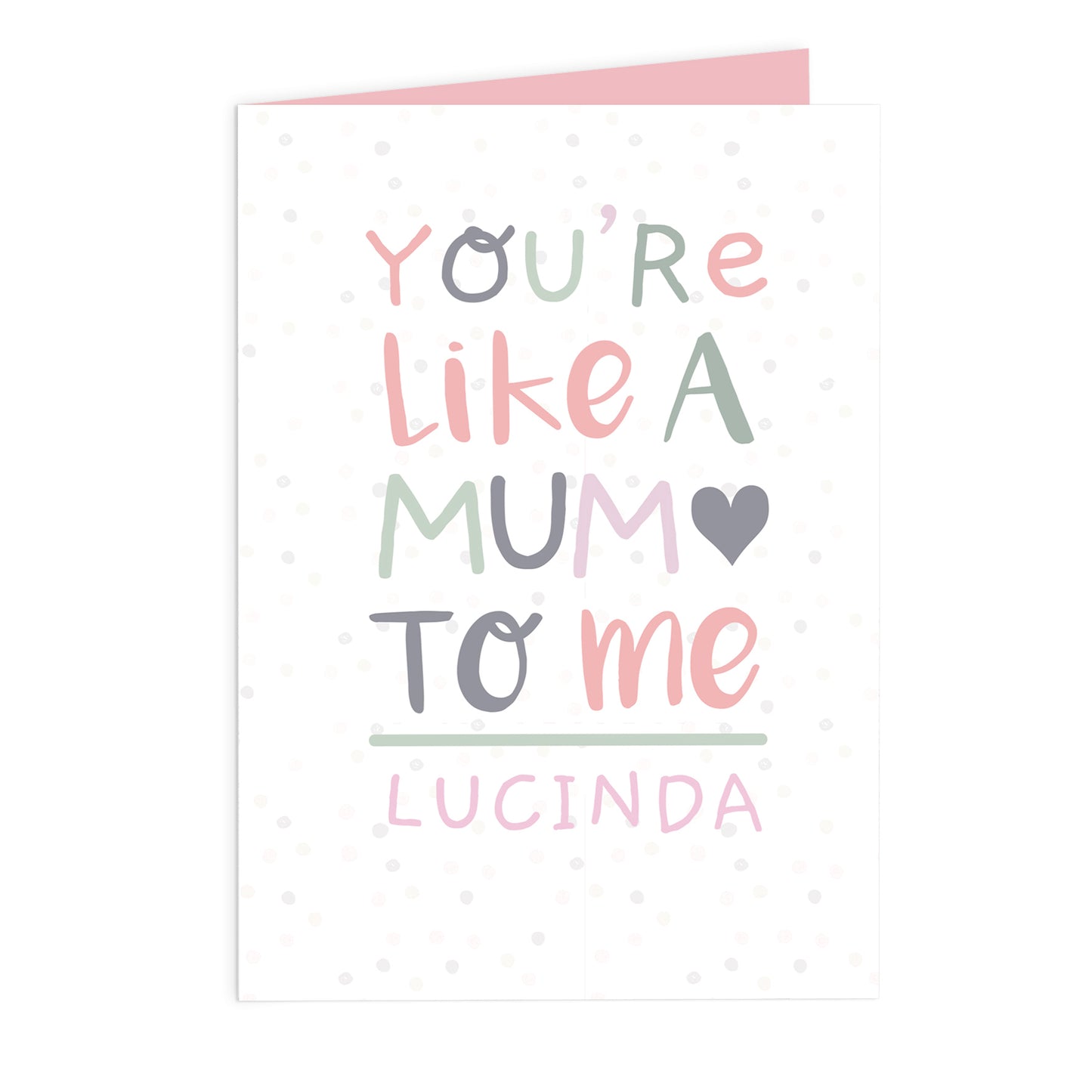 Personalised 'You're Like a Mum to Me' Card Add Any Name - Personalise It!