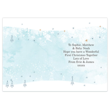 Personalised Polar Bear '1st Christmas As A Family' Card Add Any Name - Personalise It!