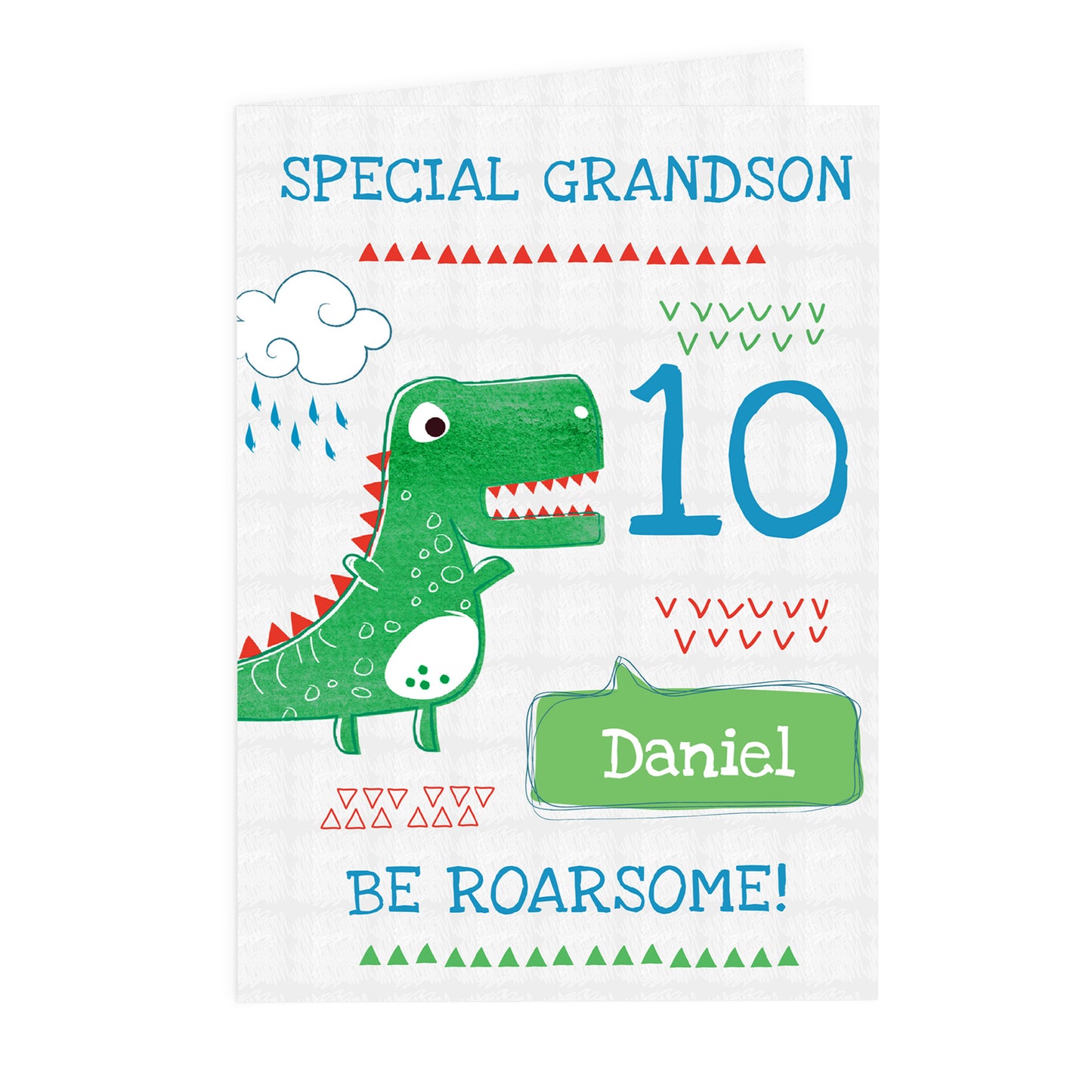 Personalised 'Be Roarsome' Dinosaur Card Add Any Name - Personalise It!