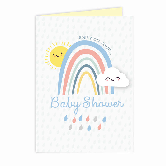 Personalised Baby Shower and New Baby Card Add Any Name - Personalise It!