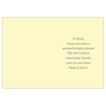 Personalised Baby Shower and New Baby Card Add Any Name - Personalise It!