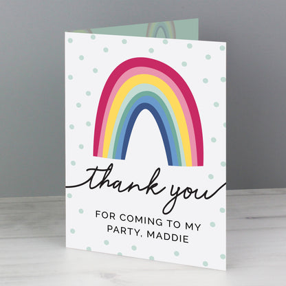 Personalised Rainbow Thank You Card Add Any Name - Personalise It!