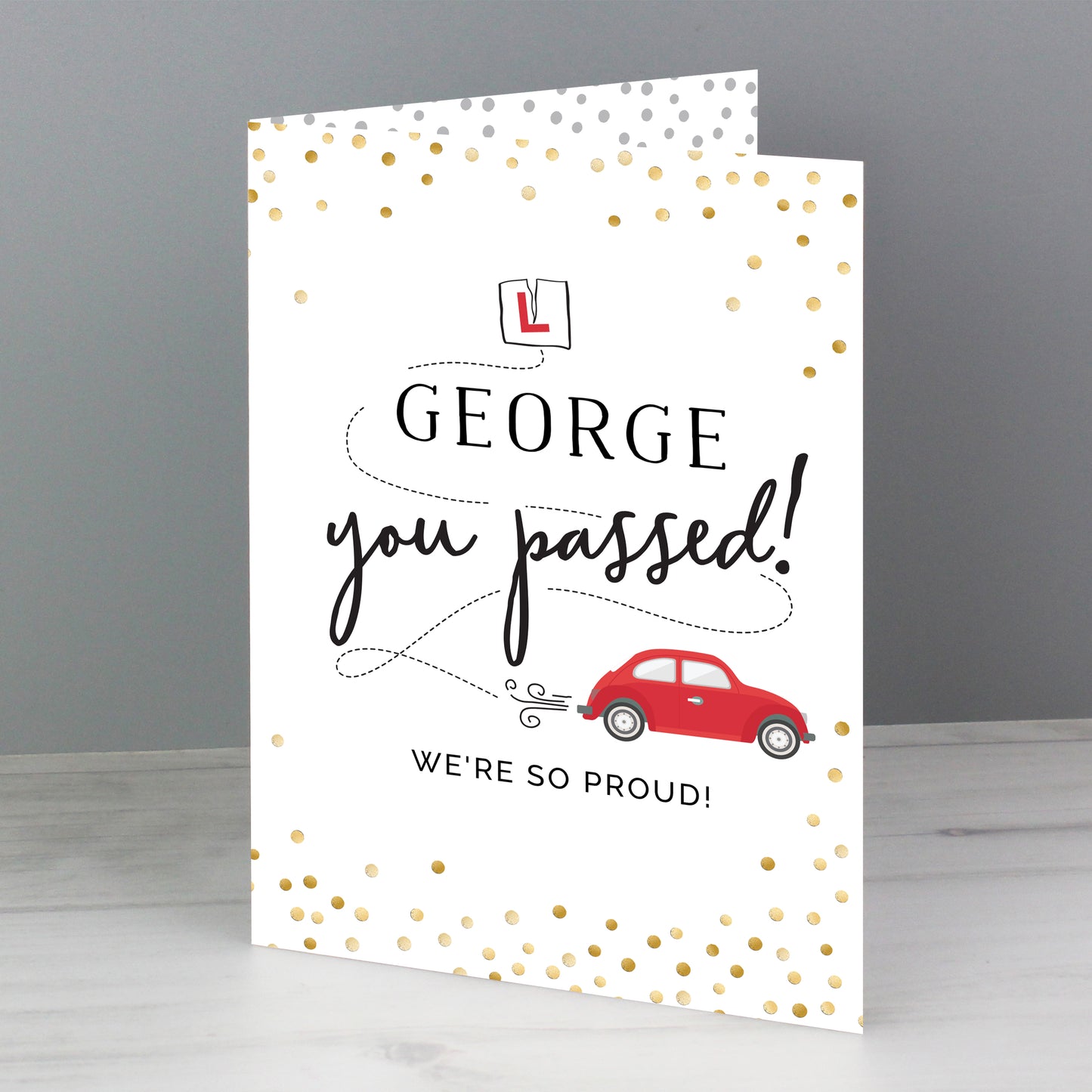 Personalised Passed Driving Test Card Add Any Name - Personalise It!