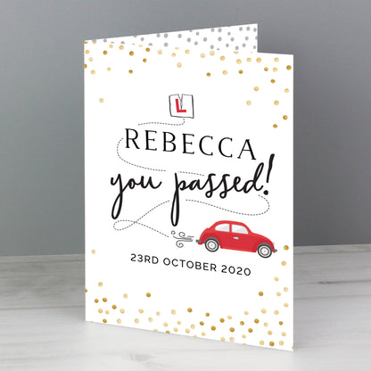 Personalised Passed Driving Test Card Add Any Name - Personalise It!