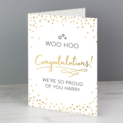 Personalised Congratulations Card Add Any Name - Personalise It!
