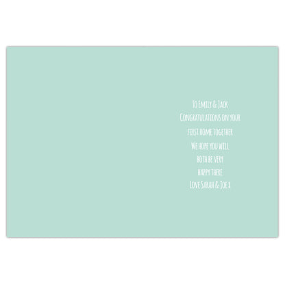 Personalised New Home Card Add Any Name - Personalise It!
