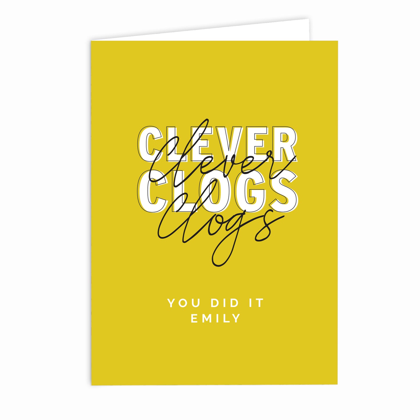 Personalised Clever Clogs Card Add Any Name - Personalise It!