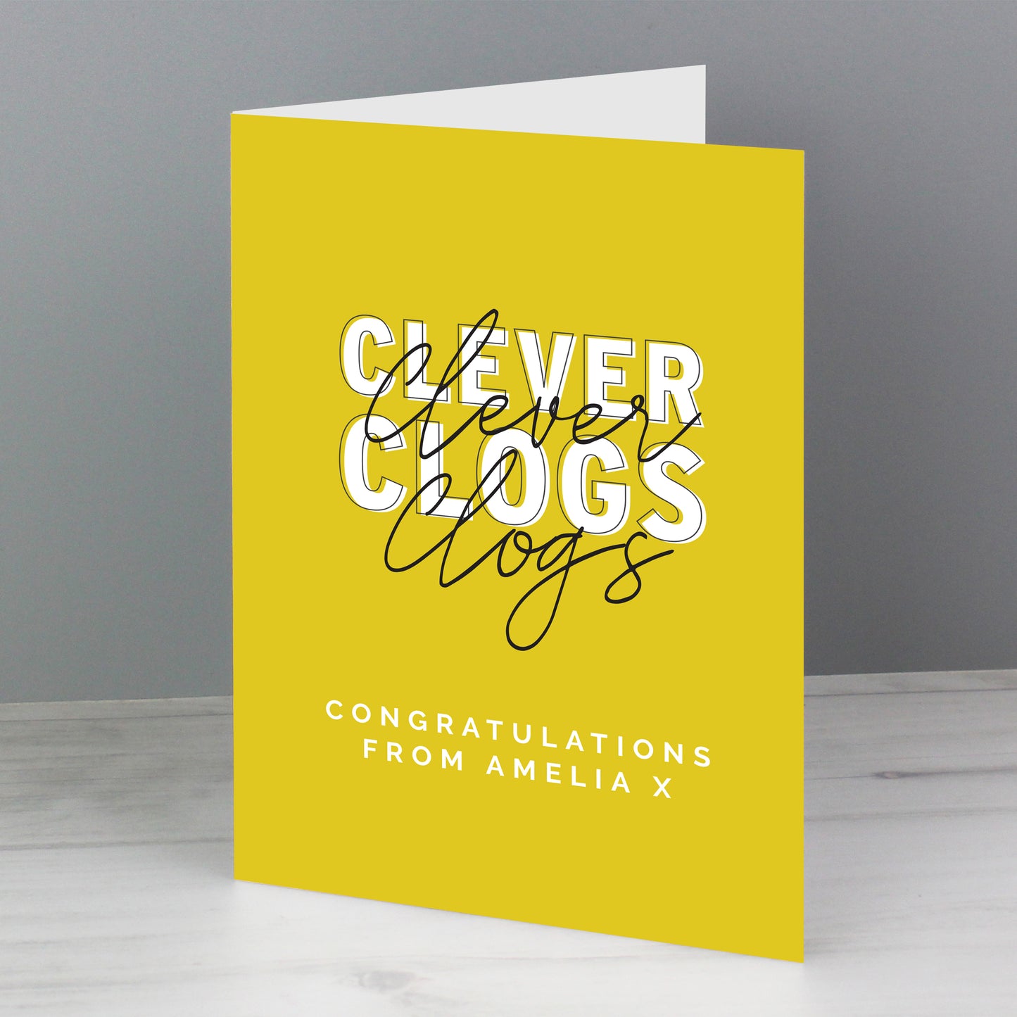 Personalised Clever Clogs Card Add Any Name - Personalise It!