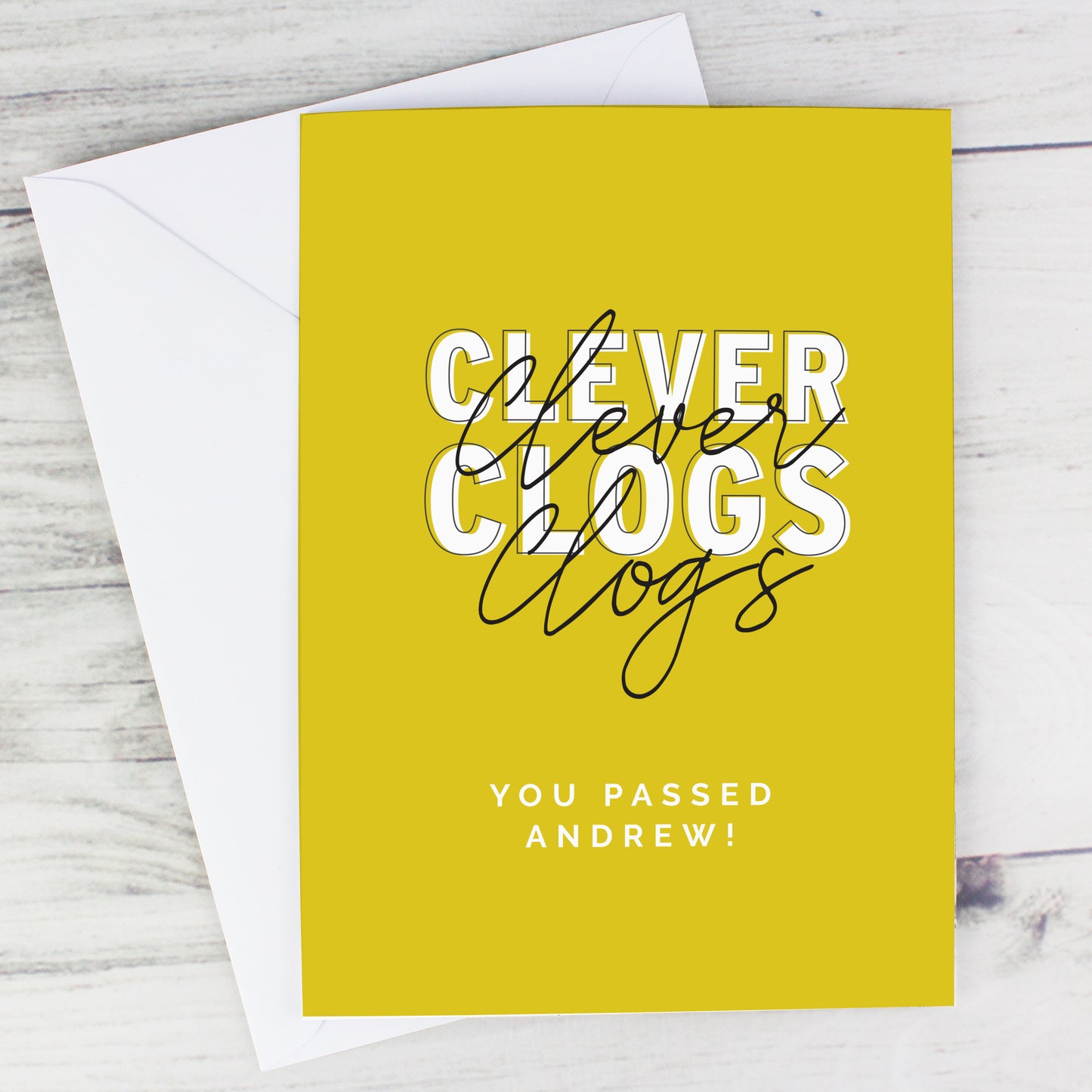 Personalised Clever Clogs Card Add Any Name - Personalise It!
