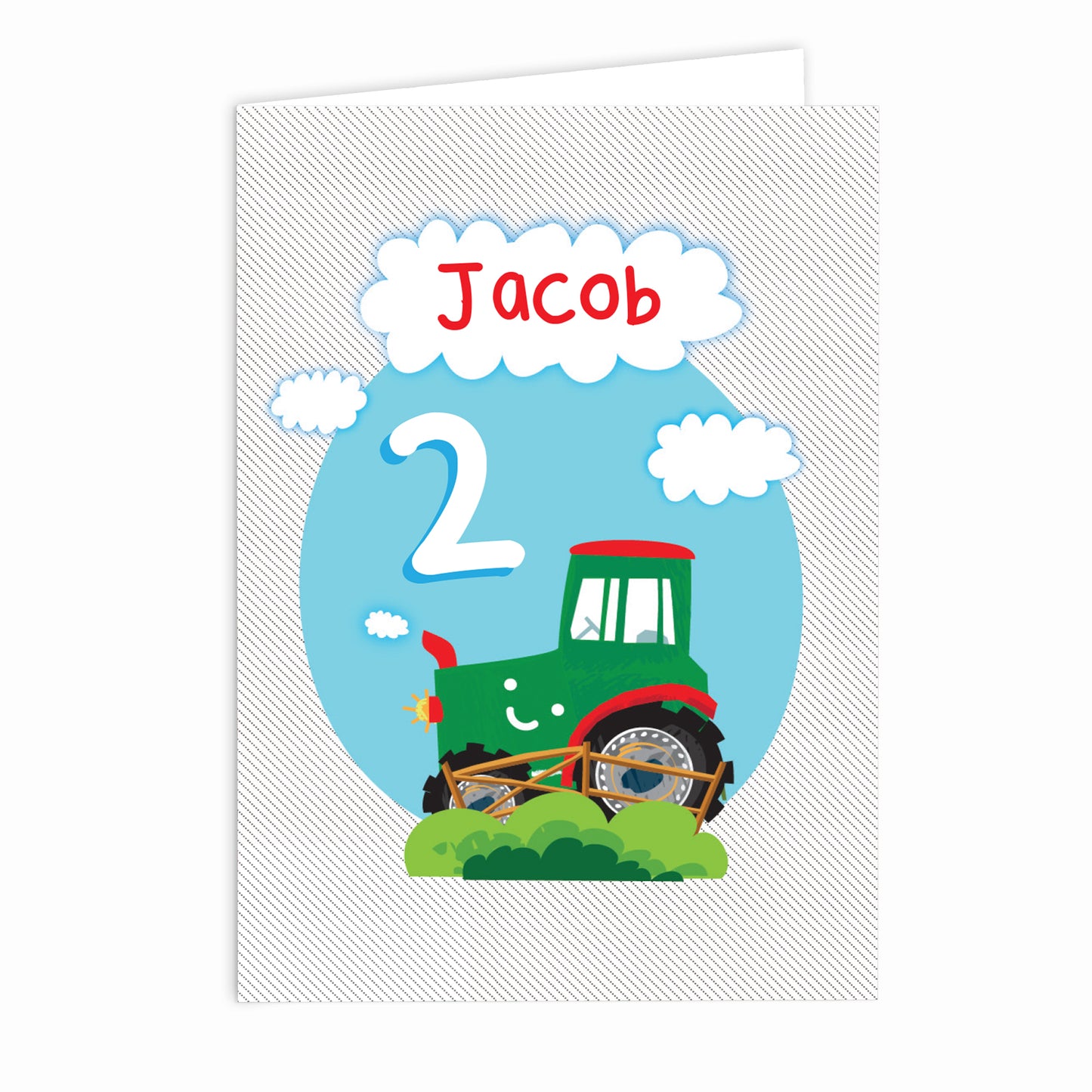 Personalised Tractor Birthday Card Add Any Age & Name - Personalise It!