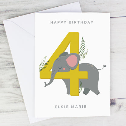 Personalised Animal Birthday Card Add Any Age & Name - Personalise It!