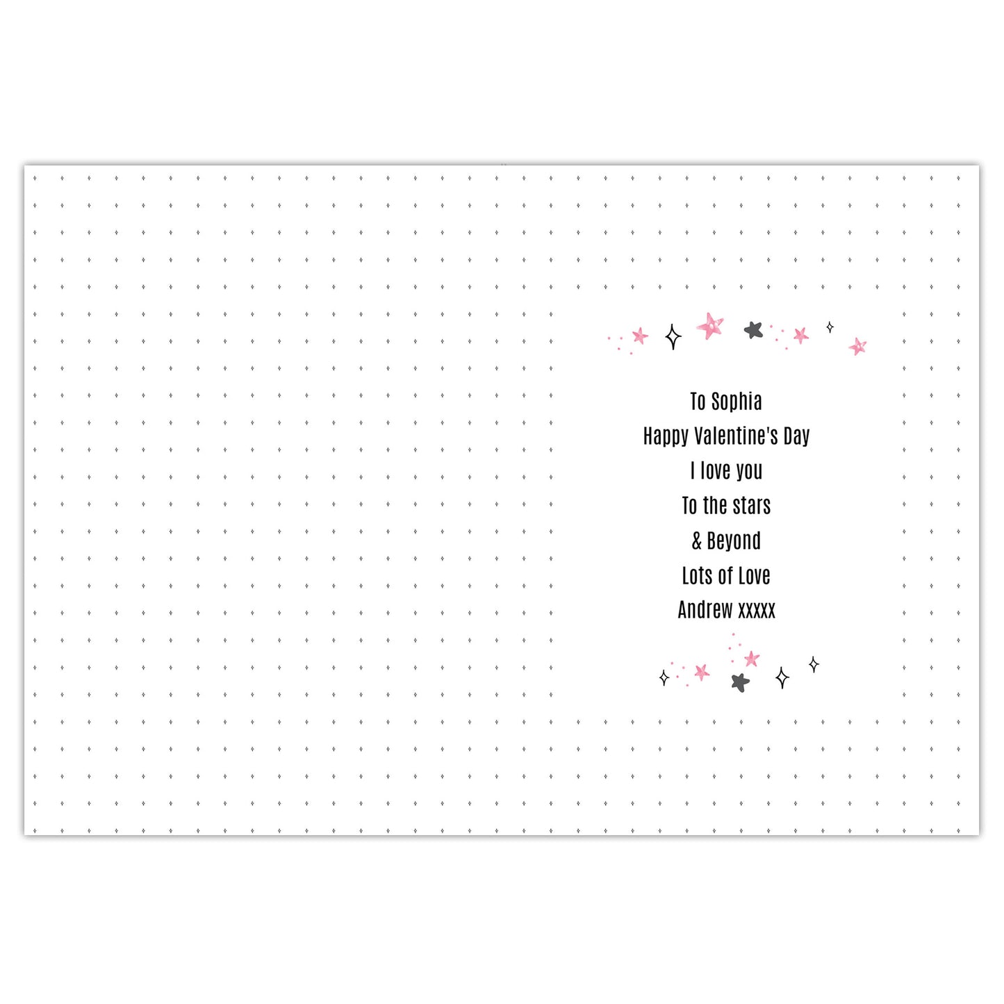 Personalised To The Moon & Back Pink Card Add Any Name - Personalise It!