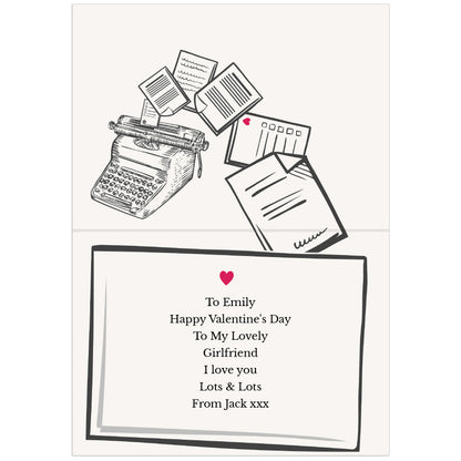 Personalised Just My Type Valentines Card Add Any Name - Personalise It!