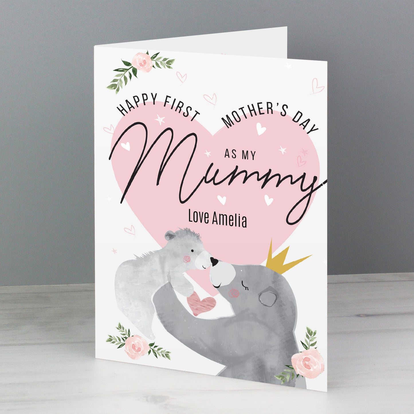 Personalised 1st Mother's Day Mama Bear Card Add Any Name - Personalise It!