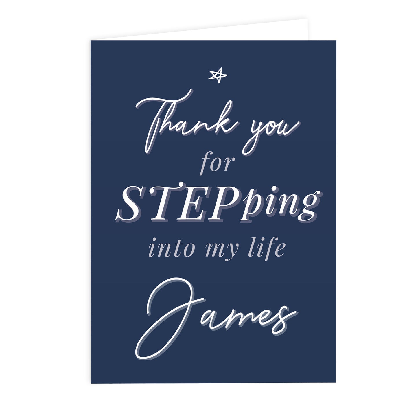 Personalised Stepdad Card Add Any Name - Personalise It!