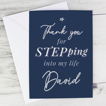 Personalised Stepdad Card Add Any Name - Personalise It!