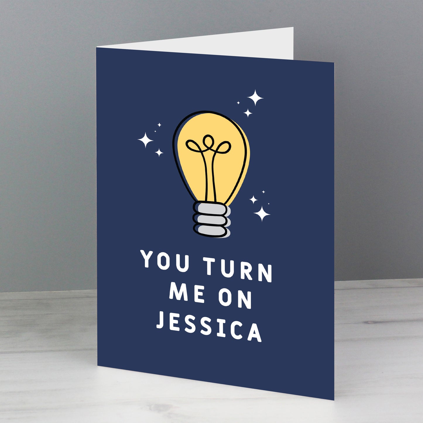 Personalised You Turn Me On Card Add Any Name - Personalise It!