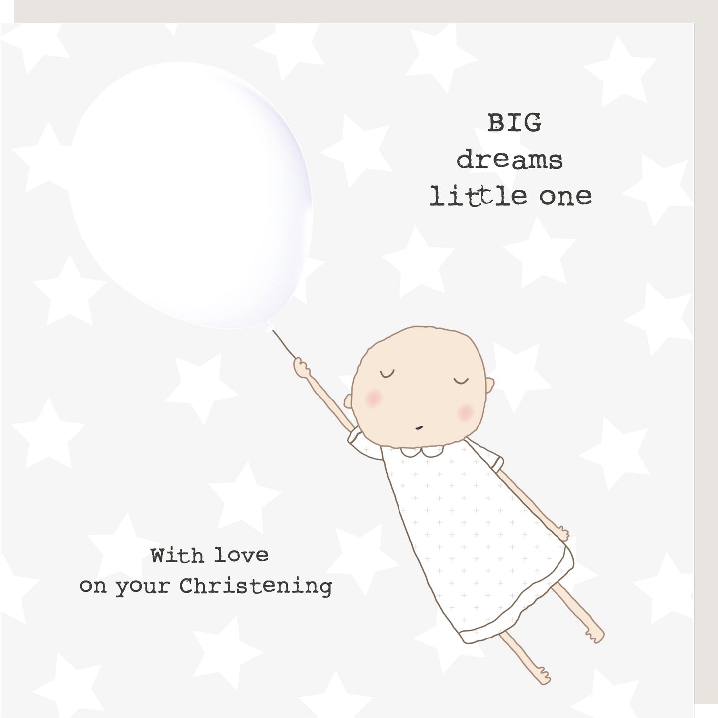 Rosie Made A Thing Big Dreams Little One Christening Greeting Card