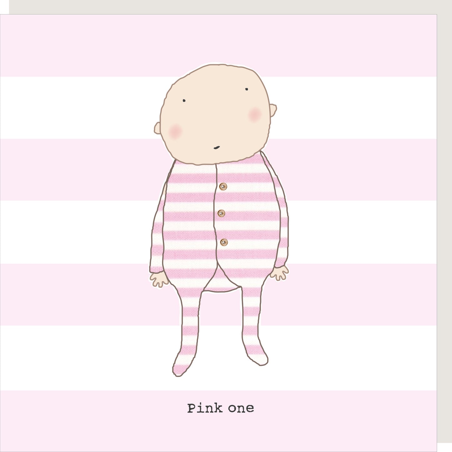 Rosie Made A Thing Pink One New Baby Greeting Card