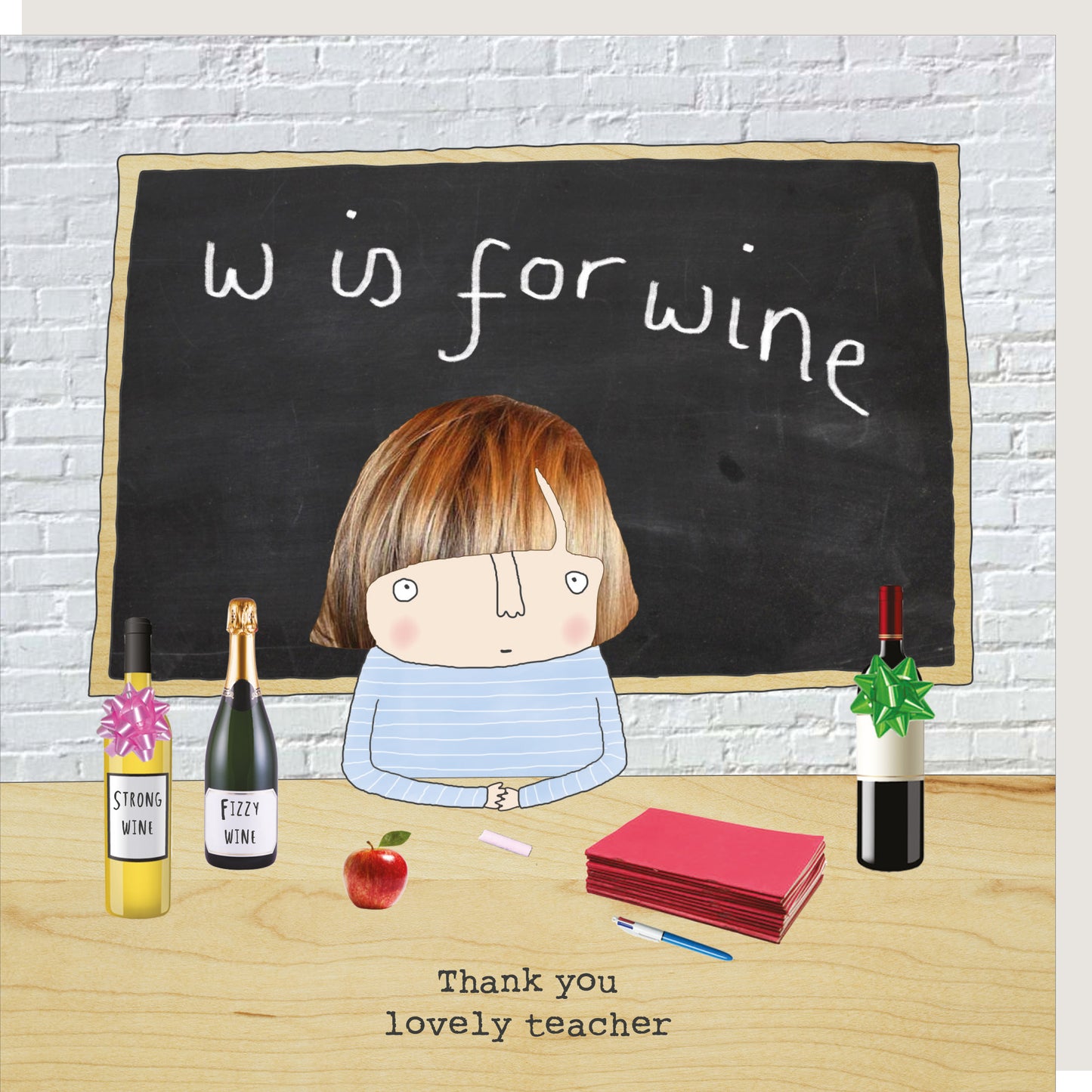 Rosie Made A Thing W Is For Wine Thank You Teacher Card