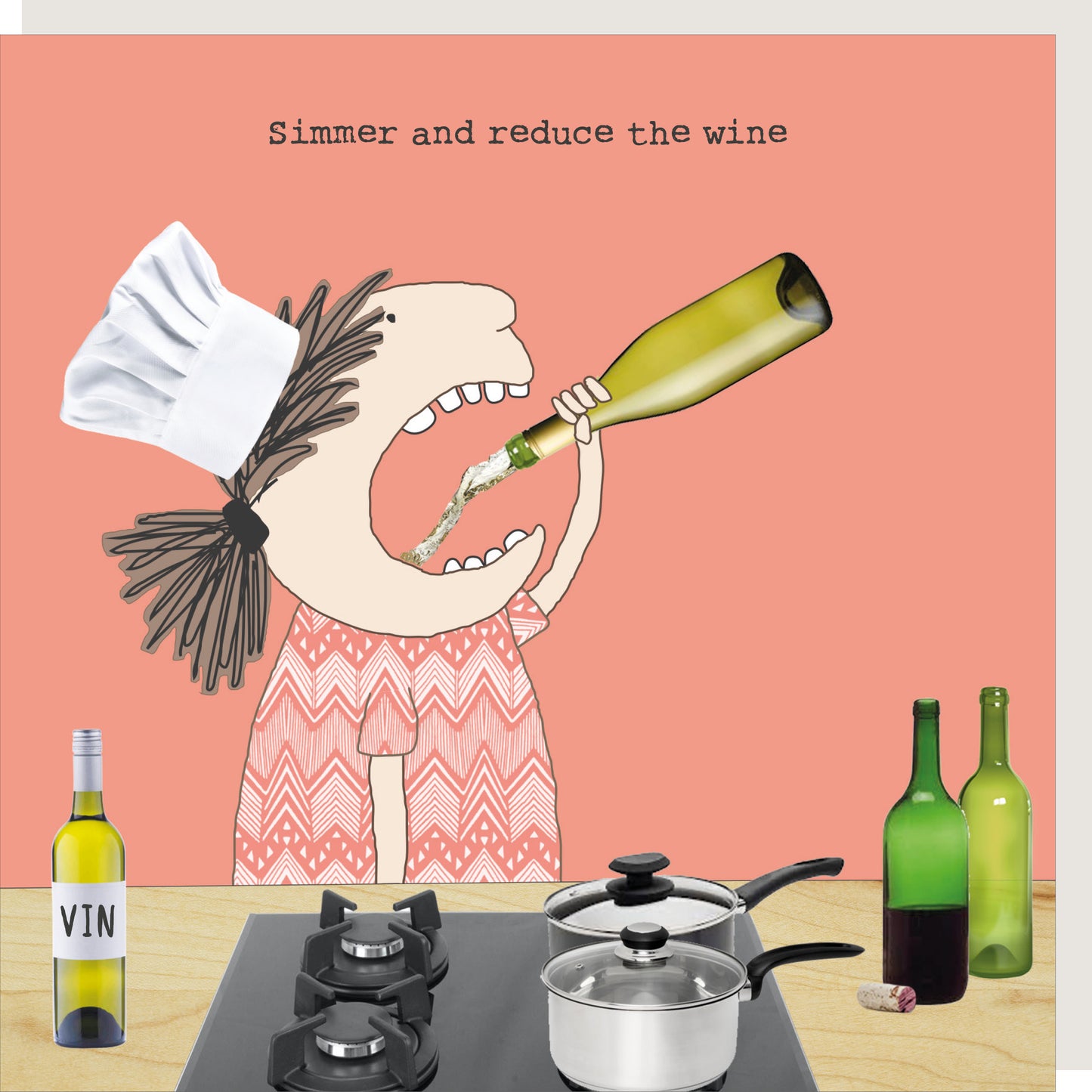 Rosie Made A Thing Simmer & Reduce The Wine Birthday Card